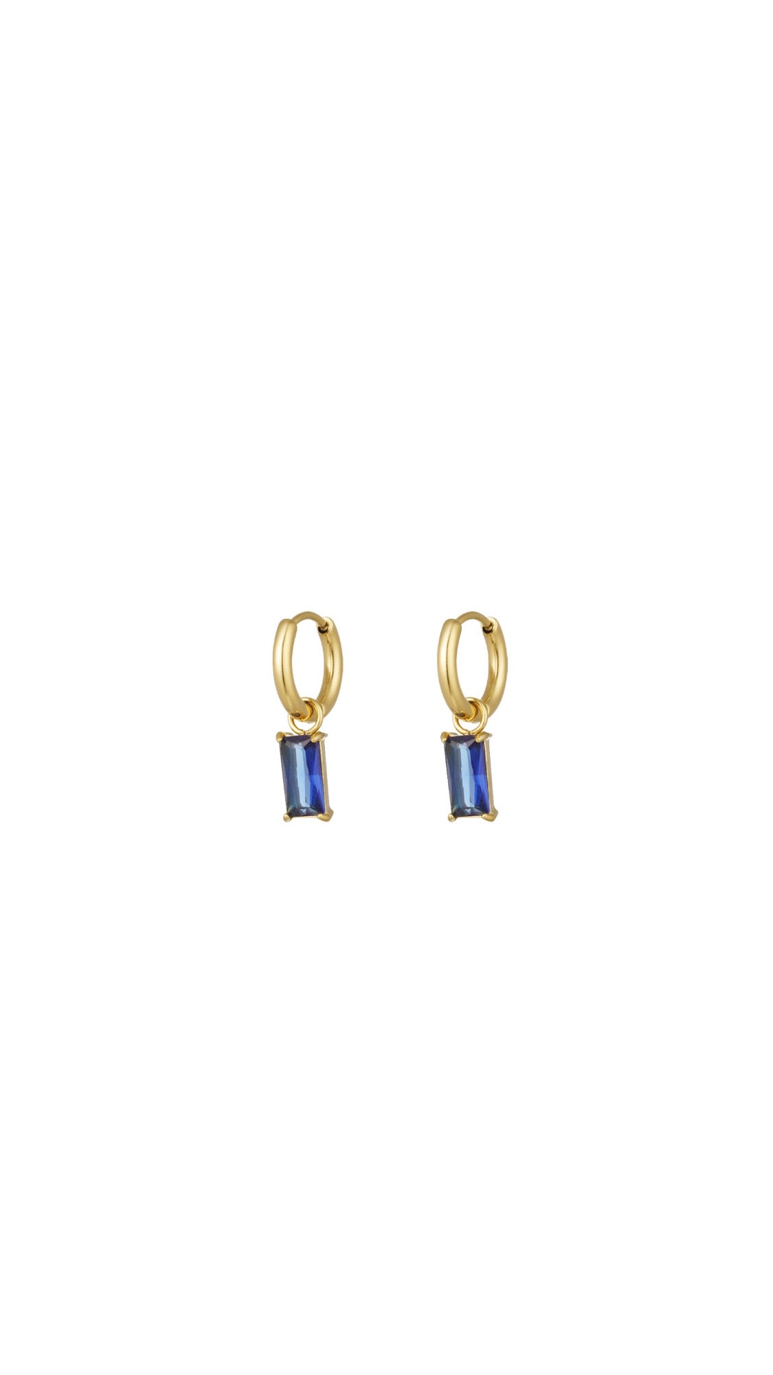 Cube dark blue earrings