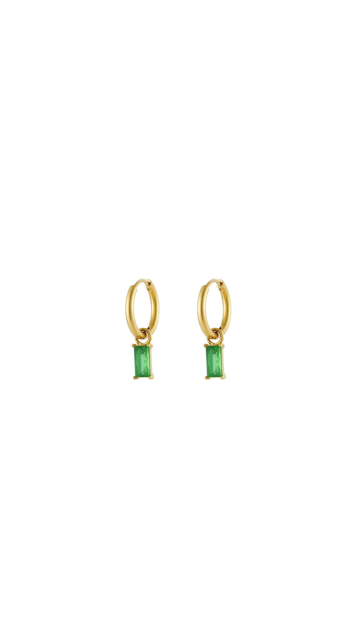 Cube green earrings